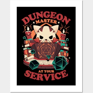 Dungeon Master's Call - Cute Cat Gamer Posters and Art